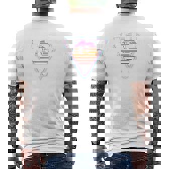 Sun's Out Guns Out Vaporwave Premium Men's Back Print T-Shirt | Mazezy