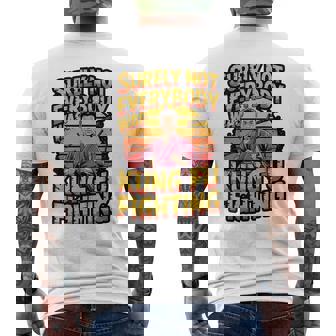 Surely Not Everybody Was Kung Fu Fighting Men's Back Print T-Shirt | Mazezy