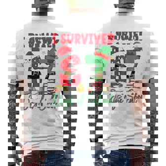 I Survived 67 Days Of School Christmas Teachers Students Men's T-shirt Back Print | Mazezy