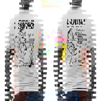 I Survived 67 Days Of School 67 Meme Teachers Students Men's Back Print T-Shirt | Mazezy