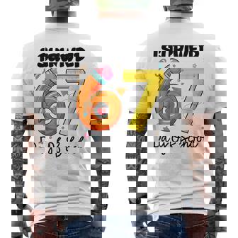 I Survived 67 Days Of School Six Seven Meme Student Teacher Men's Back Print T-Shirt | Mazezy