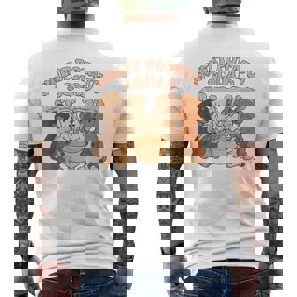 Sweet Potato Squad Thanksgiving Dachshund Men's Back Print T-Shirt | Mazezy