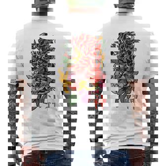 Symbole Japonais De Tigre Et De La Nature Kanji Art Back Manche Longue T-shirt imprimé au dos - Cadeauxyz