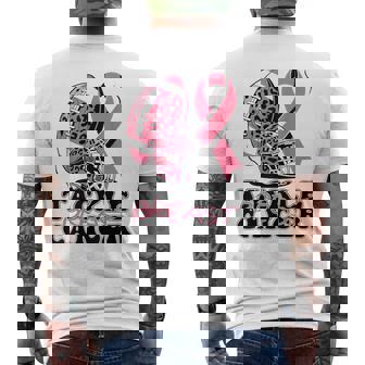 Tackle Breast Cancer Awareness American Football Leopard Men's Back Print T-Shirt | Mazezy