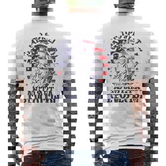 Tea Party Historian US Flag American History Boston Men's Back Print T-Shirt | Mazezy