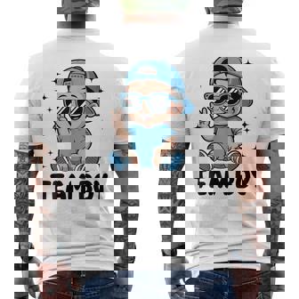 Team Boy Baby Announcement Gender Reveal Family Party Men's T-shirt Back Print - Monsterry