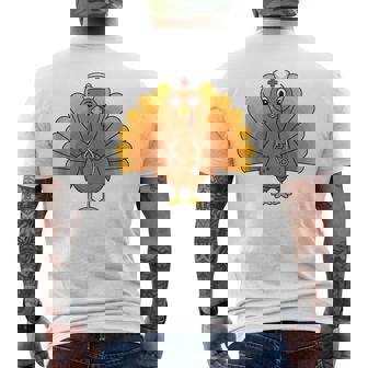 Thankful For Our Healthcare Heroes Turkey Nurse Thanksgiving Tank Top Men's Back Print T-Shirt | Mazezy