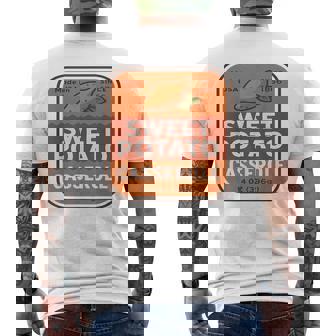 Thanksgiving Sweet Potato Casserole Retro Family Costume Men's Back Print T-Shirt | Mazezy