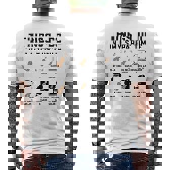 Things I Do In My Spare Time Play Cello Cello Men's T-shirt Back Print | Mazezy