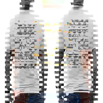 Tipi Dieicoli Da Costruzione Tabella Macchinari Pesanti T-shirt da uomo con stampa posteriore - Novitaregali