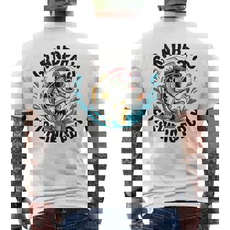 Toddler Boy Grandpa Fishing Buddy Men's Back Print T-Shirt | Mazezy