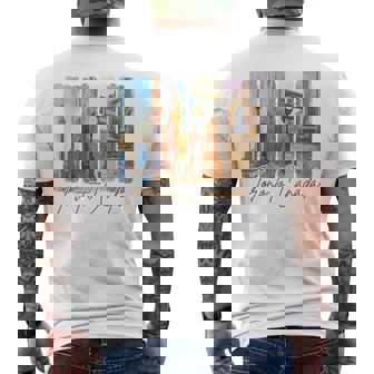 Toronto Canada Traveling Trip Brushstroke Souvenir Vacation Tank Top Men's Back Print T-Shirt | Mazezy