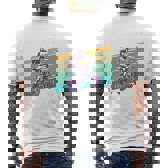 Trail Biking Therapy Ideal For Extreme Sports Enthusiasts Premium Men's Back Print T-Shirt | Mazezy