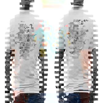 Travel Around Asia 台湾 台北地図 バケーション お土産 メンズTシャツ バックプリント - Kawaiitshirt