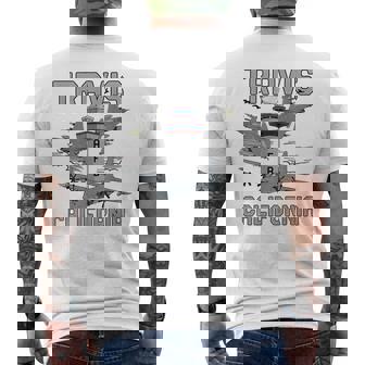 Travis AFB California Air Force Base Fighter Jets Tee Men's Back Print T-Shirt | Mazezy