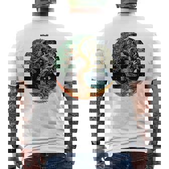 Tree Of Life Yin Yang Men's T-shirt Back Print - Thegiftio