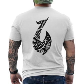 Tribal Hawaiian Fish Hook Men's T-shirt Back Print - Thegiftio UK