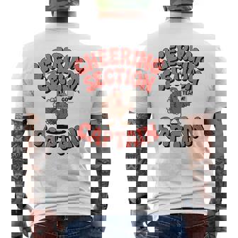 Turkey Trot Thanksgiving Cheering Section Captain Men's Back Print T-Shirt | Mazezy