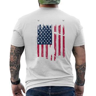 Us Flag Support Military I Wear Red On Fridays Men's T-shirt Back Print - Thegiftio
