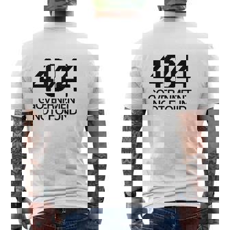 US Government Shutdown Error Code Men's Back Print T-Shirt | Mazezy