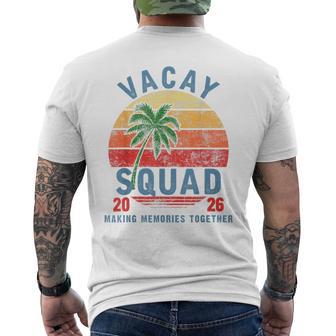 Vacay Squad 2026 Summer Vacation Family Friends Trip Palm Men's T-shirt Back Print - Thegiftio UK