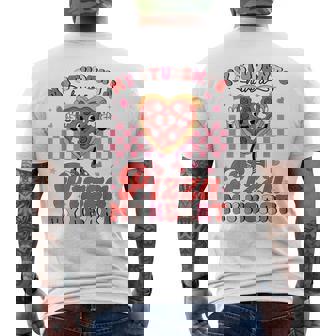 Valentine My Students Have A Pizza Of My Heart Teacher Men's Back Print T-Shirt | Mazezy