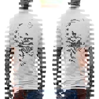 Velociraptor Skeleton Dinosaur Fossil Bones Kids Tank Top Men's Back Print T-Shirt | Mazezy