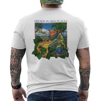 Vintage 90S Human Friends In High Places Frog Men's T-shirt Back Print - Thegiftio UK