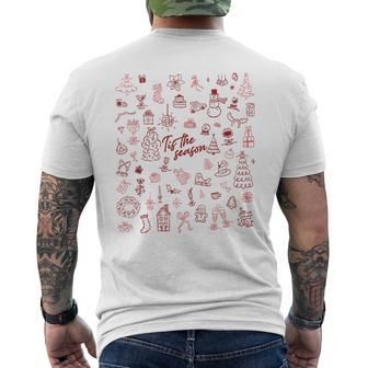 Vintage Christmas Tis The Season Xmas Men's T-shirt Back Print - Thegiftio UK
