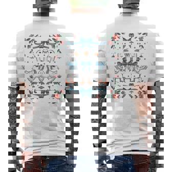 Vintage Country Geese And Flowers Bows 80S 90S Style Goose Men's T-shirt Back Print - Monsterry