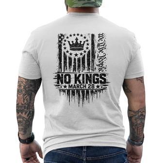 Vintage No King March 28 No King Day Men's T-shirt Back Print - Thegiftio UK