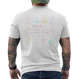Vintage Silly Goose Inclusion Means Everyone Belongs Sped Men's T-shirt Back Print | Mazezy