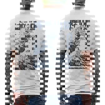 Vintage Ukiyo-E Japonés La Gran Ola De Kanagawa Hokusai Camiseta Hombre Estampado Espalda - Regaloses