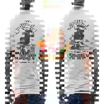 Wait Your Turn Fat Boy Turkey And Santa Inflatable Tri-Blend Men's T-shirt Back Print - Thegiftio