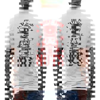 I Want Your Nuts Retro Nutcracker Christmas Humor Men's T-shirt Back Print - Thegiftio