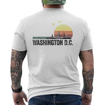 Washington Dc Souvenir Capitol Hill Skyline Monuments Men's T-shirt Back Print - Thegiftio UK