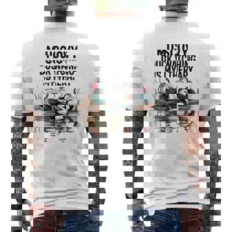 Waterfowl Birdwatching Nature Art For Muscovy Duck Lovers Men's Back Print T-Shirt | Mazezy