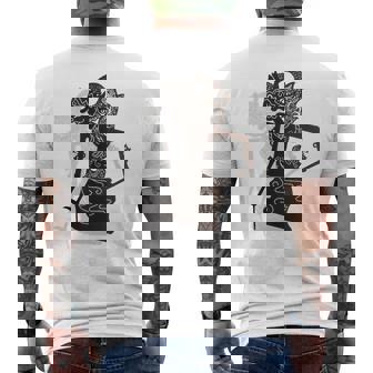 Wayang Indonesia Culture Puppet Tribal Tank Top Men's Back Print T-Shirt | Mazezy