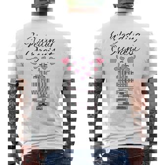 Wedding Organist Church Organ Musician Men's Back Print T-Shirt | Mazezy