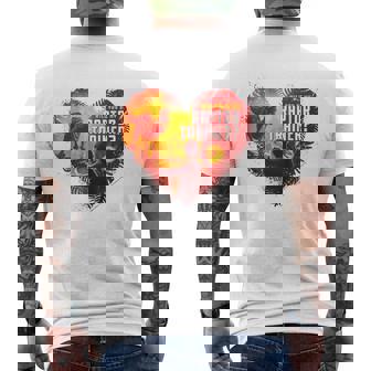 Will You Be My Raptor Trainer Dinosaur Valentine Heart Men's Back Print T-Shirt | Mazezy