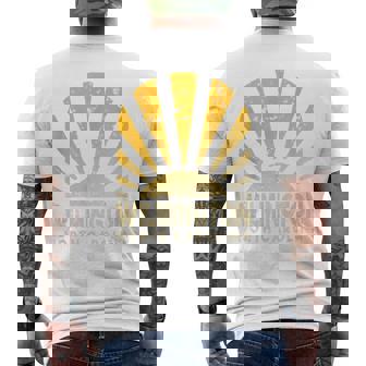 Wilmington NC Sunny Wilmington North Carolina Men's Back Print T-Shirt | Mazezy