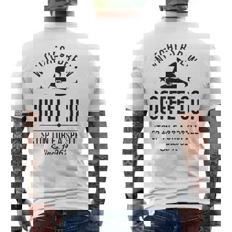 Witches Brew Coffee Co Stop In For A Spell Halloween Hat Men's Back Print T-Shirt | Mazezy