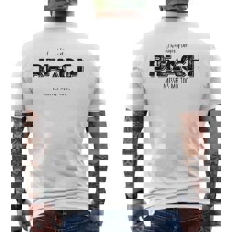 I Wonder If The Beach Misses Me Too Ocean Vacation Men's Back Print T-Shirt | Mazezy