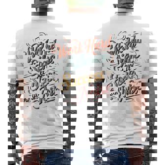 Work Hard In Silence Inspirational Motivational Quotes Men's Back Print T-Shirt | Mazezy