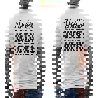 Worlds Okayest Actress Sarcastic The Best Actor Ever Men's Back Print T-Shirt | Mazezy