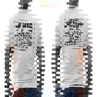 Wyoming The Cowboy State Est 1890 Men's Back Print T-Shirt | Mazezy