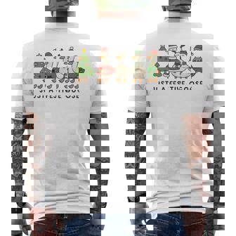 Xmas Silly Goose Christmas Pjs Just A Festive Goose Men's T-shirt Back Print | Seseable CA