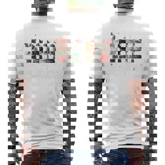 Xmas Meowy Christmas Cat Christmas Kitten Santa Pajama Men's T-shirt Back Print - Monsterry