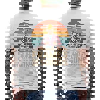 Yapper SLP Retro Engineer Vintage Sunset Voices Scene Premium Men's Back Print T-Shirt | Mazezy