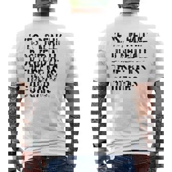 Yes I Really Do Need All These Bass Guitars Men's Back Print T-Shirt | Mazezy